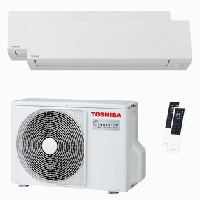 Toshiba SHORAI Edge White dual split air conditioner 5000 5000 BTU inverter A   wifi external unit 4 kW
