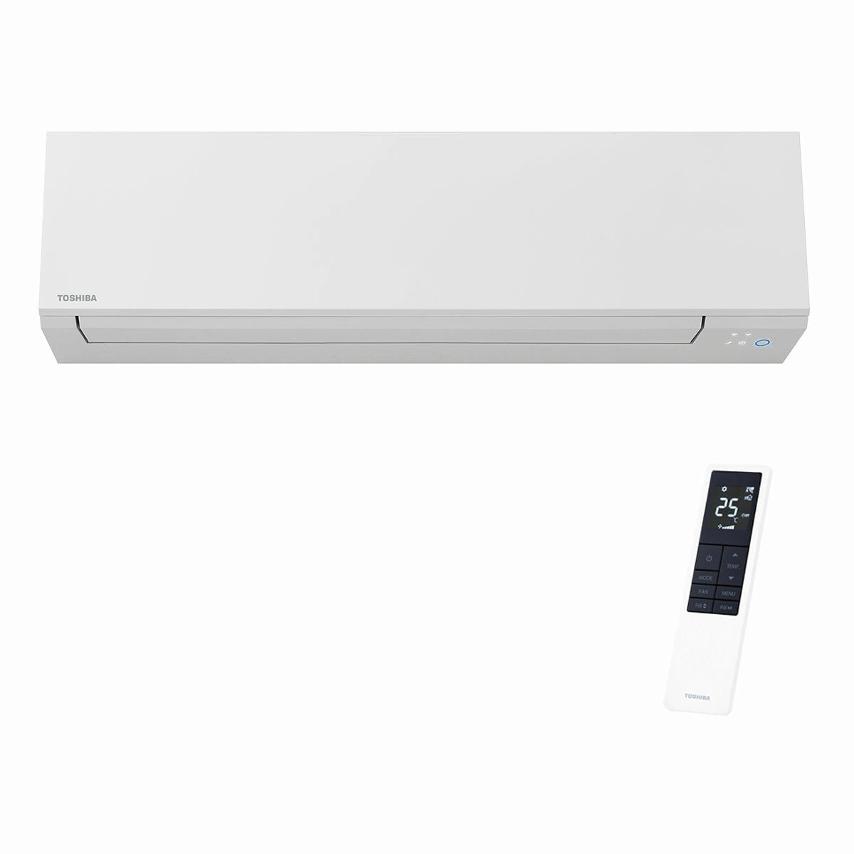 Toshiba SHORAI Edge White dual split air conditioner 5000 9000 BTU inverter A   wifi external unit 4 kW