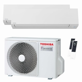 Toshiba SHORAI Edge White dual split air conditioner 9000 9000 BTU inverter A   wifi external unit 5.2 kW