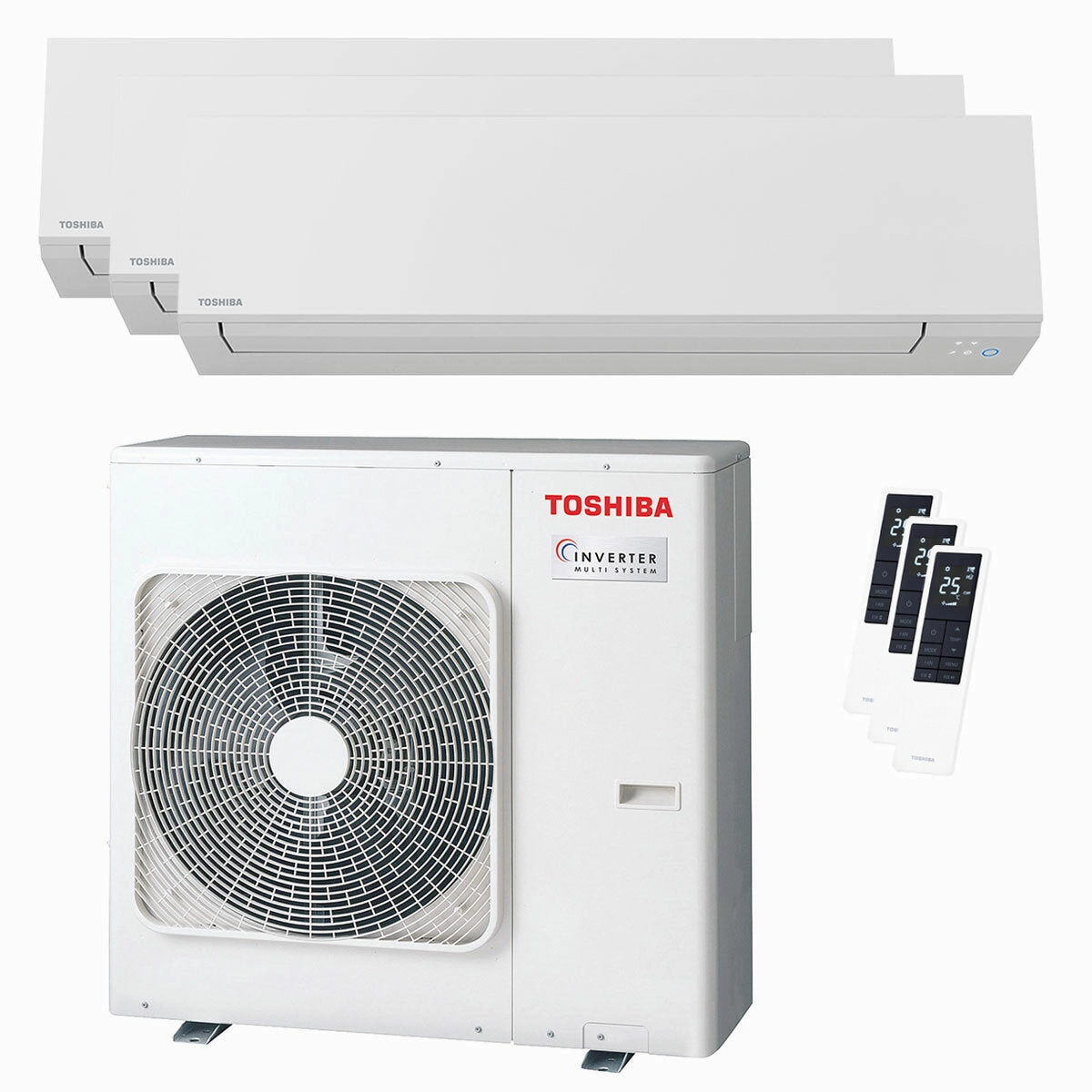 Toshiba SHORAI Edge White trial split air conditioner 5000 9000 18000 BTU inverter A    wifi external unit 7 kW