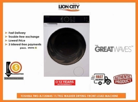 TOSHIBA TWD-BJ120M4S 11/7KG WASHER DRYING FRONT LOAD MACHINE