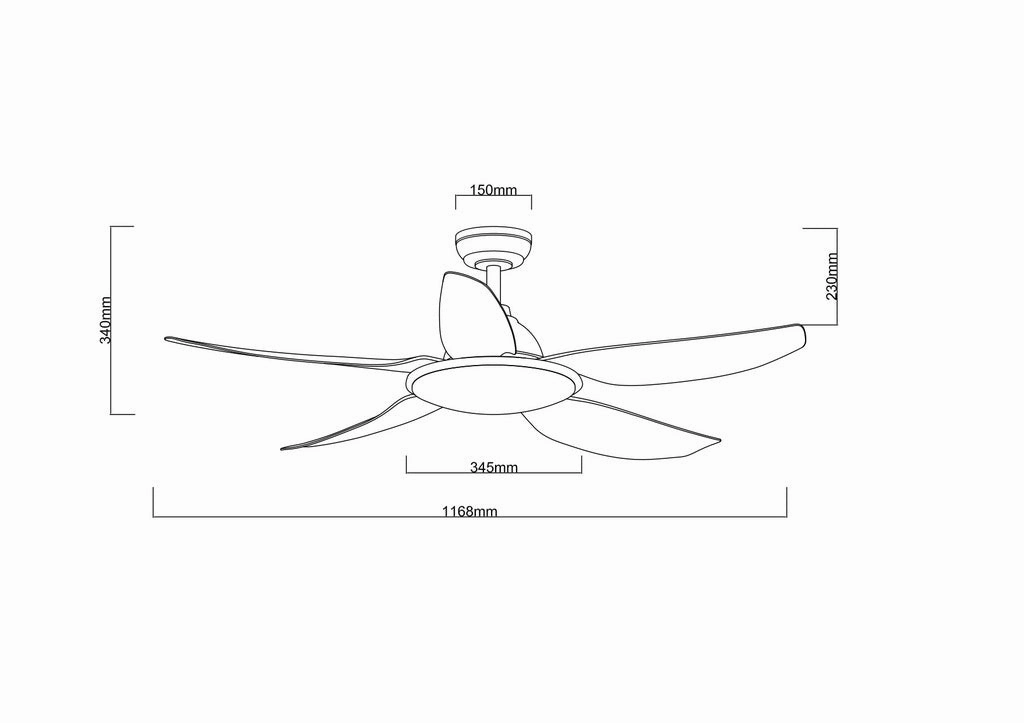 TRIBUTO 46/56" DC CEILING FAN WITH 36W LED   OPTIONAL WI-FI