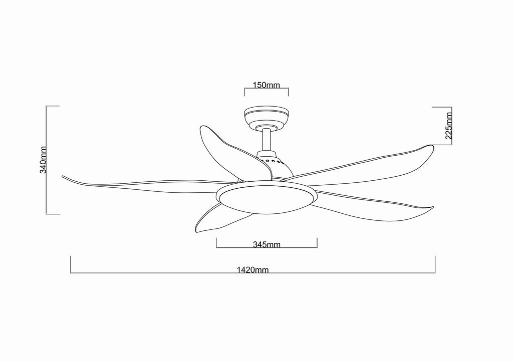 TRIBUTO 46/56" DC CEILING FAN WITH 36W LED   OPTIONAL WI-FI
