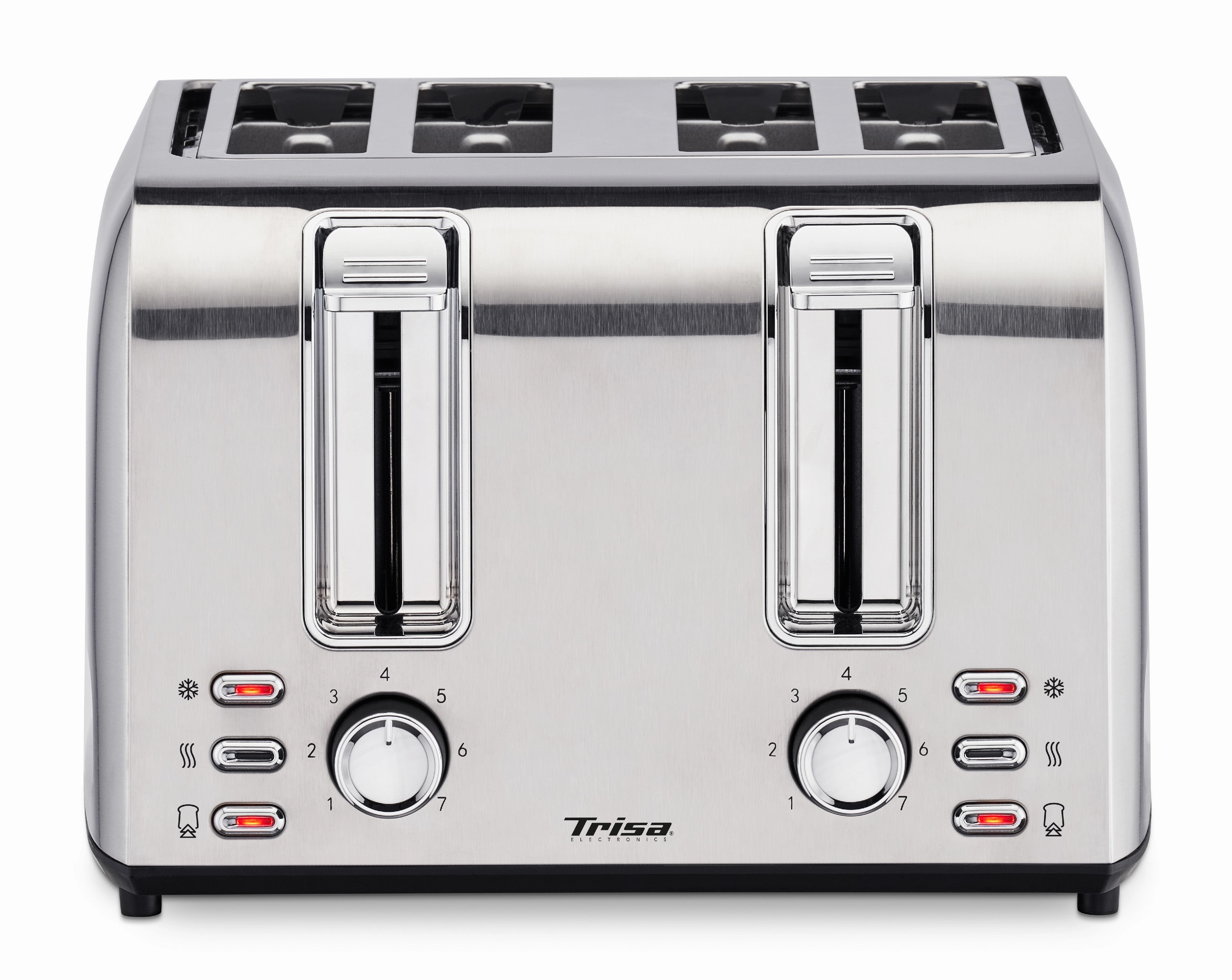Trisa Toaster 4 Slice, 1500 Watts, Stainless Steel