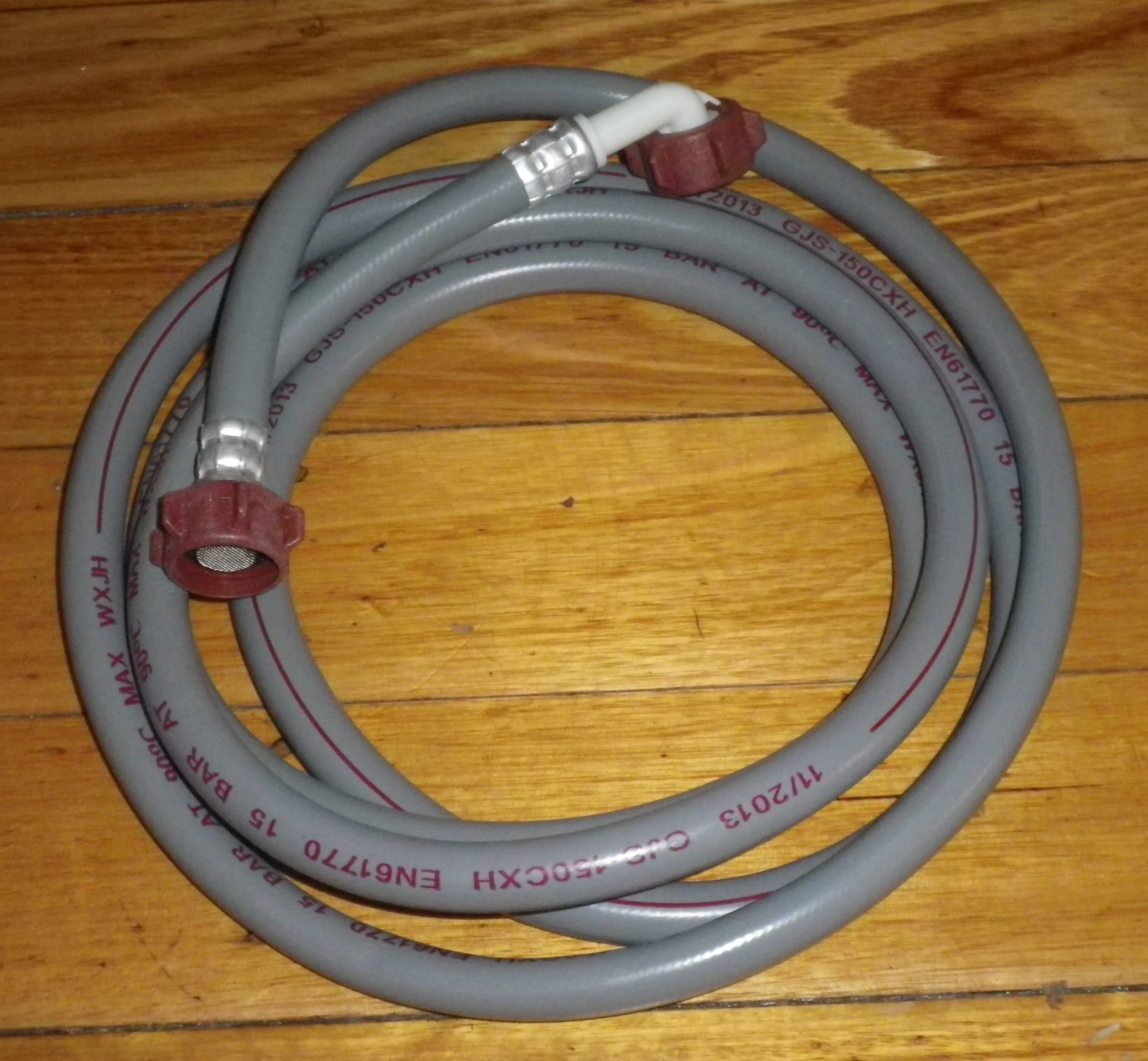 Universal Dishwasher Grey Dual Ended 3.0metre Inlet Hose - Part # W045D