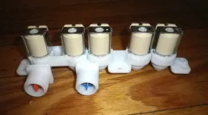 Used Samsung WA455DTHDWR 240VAC 5way Inlet Valve - Part # DC97-15459KSH