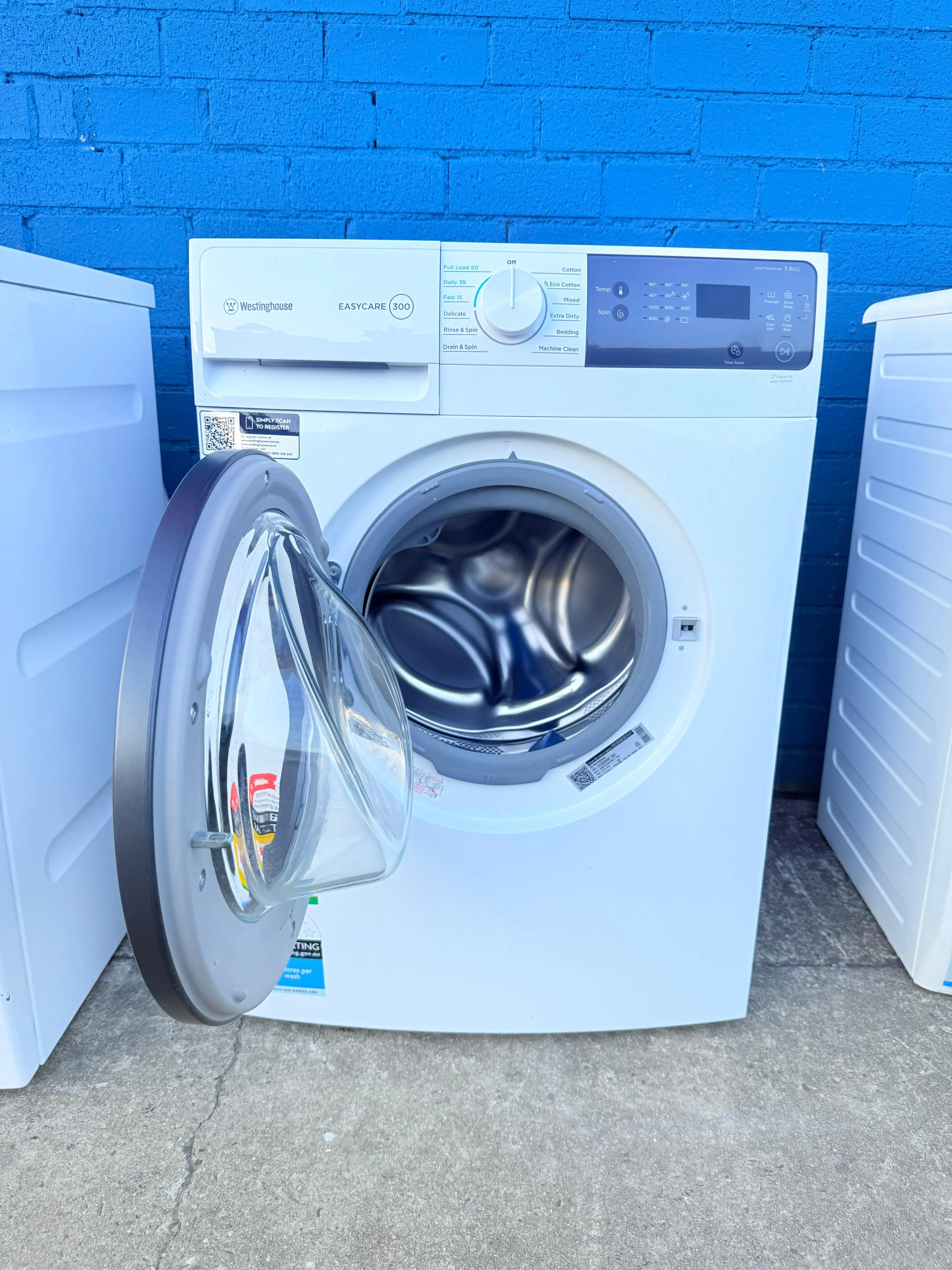 **WESTINGHOUSE 7.5KGS FRONT LOADER WASHING MACHINE**