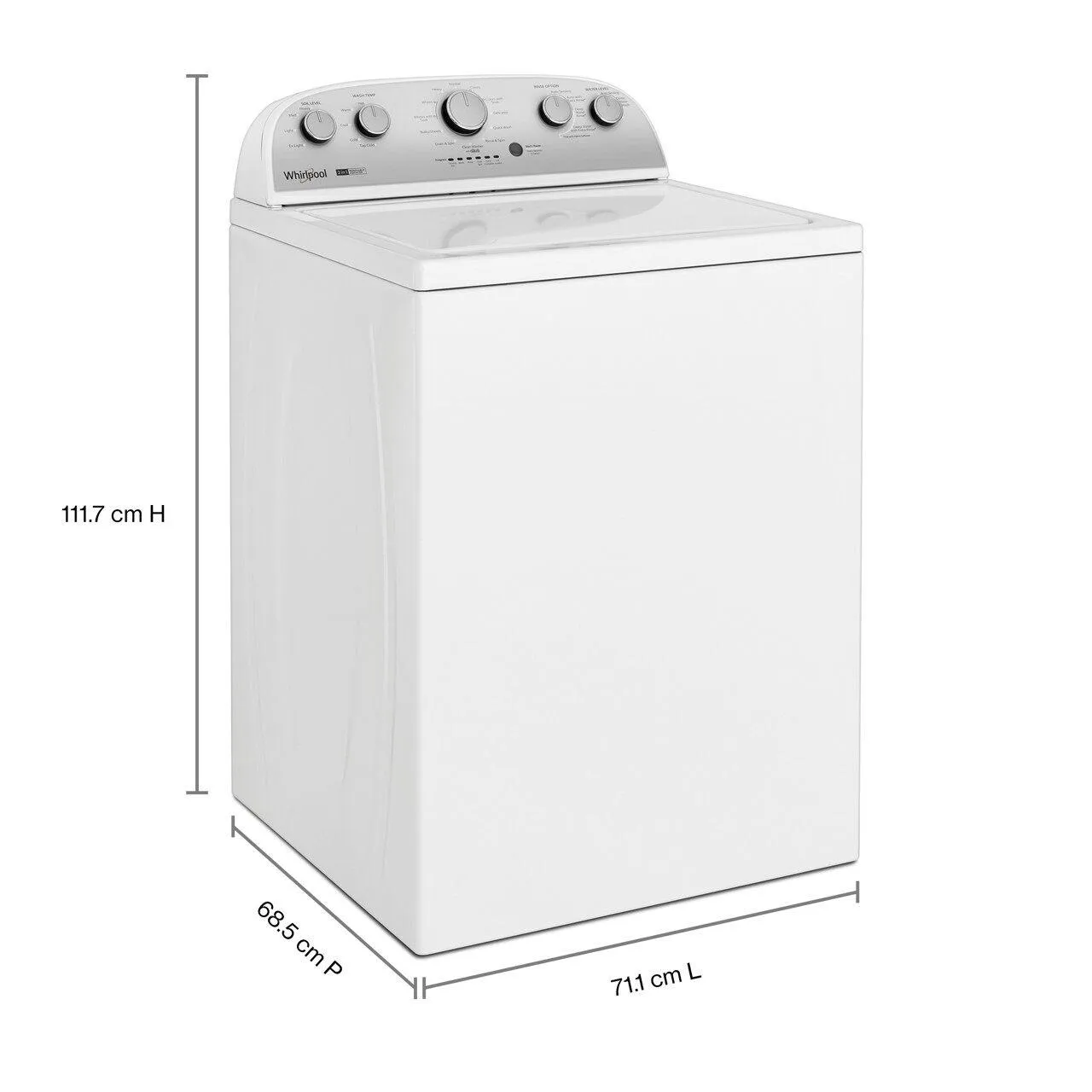 Whirlpool 4.4 - 4.5 cu. ft. Top Loading Washer WTW4957PW