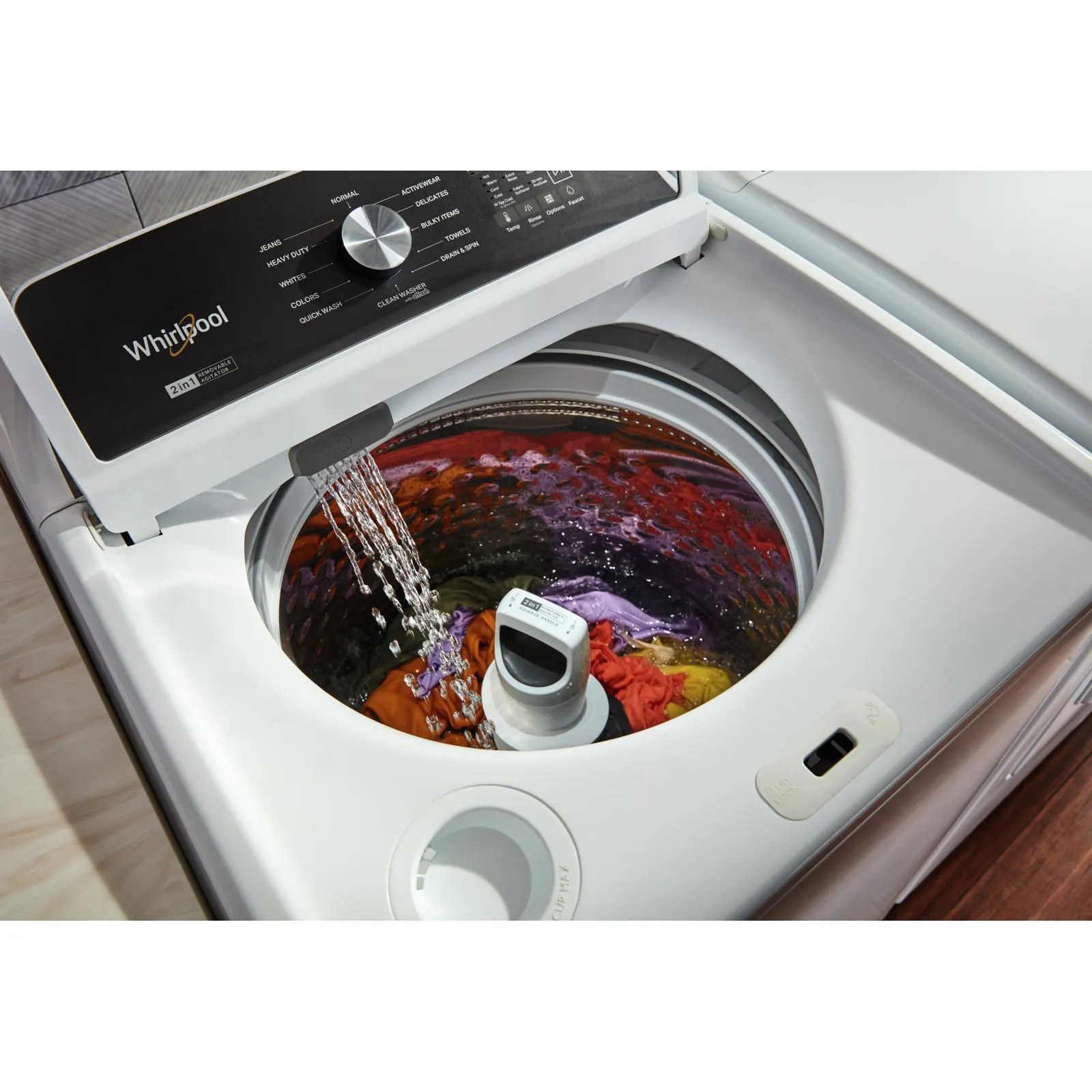 Whirlpool 5.4 cu. ft Top Loading Washer with Removable Agitator WTW5057LW