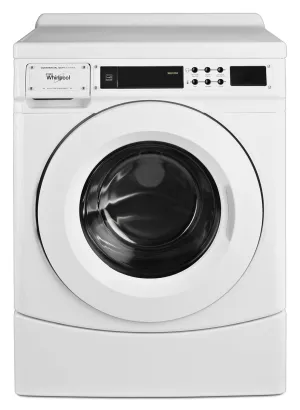 Whirlpool CHW9160GW 27" Commercial High-Efficiency Energy Star-Qualified Front-Load Washer, Non-Vend White