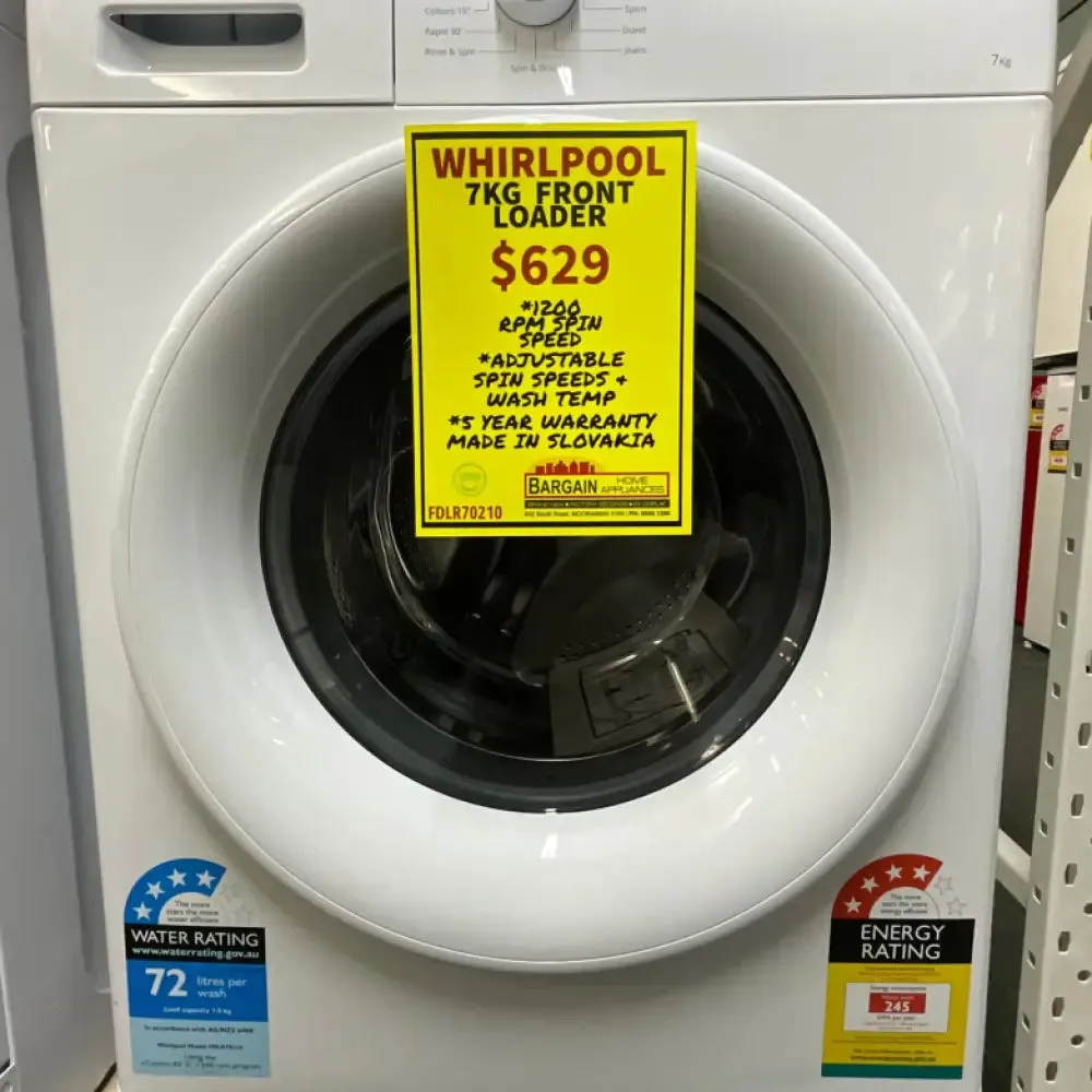 Whirlpool FDLR70210 7kg Front Load Washing Machine