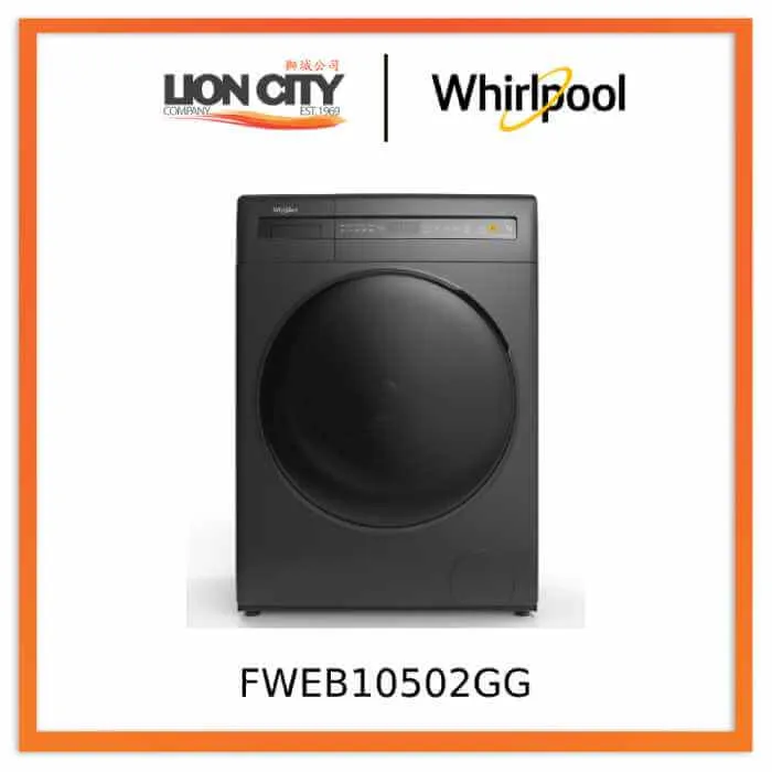 Whirlpool FWEB10502GW/GG SaniCare 10.5kg Front Load Washer, 1400rpm (White)