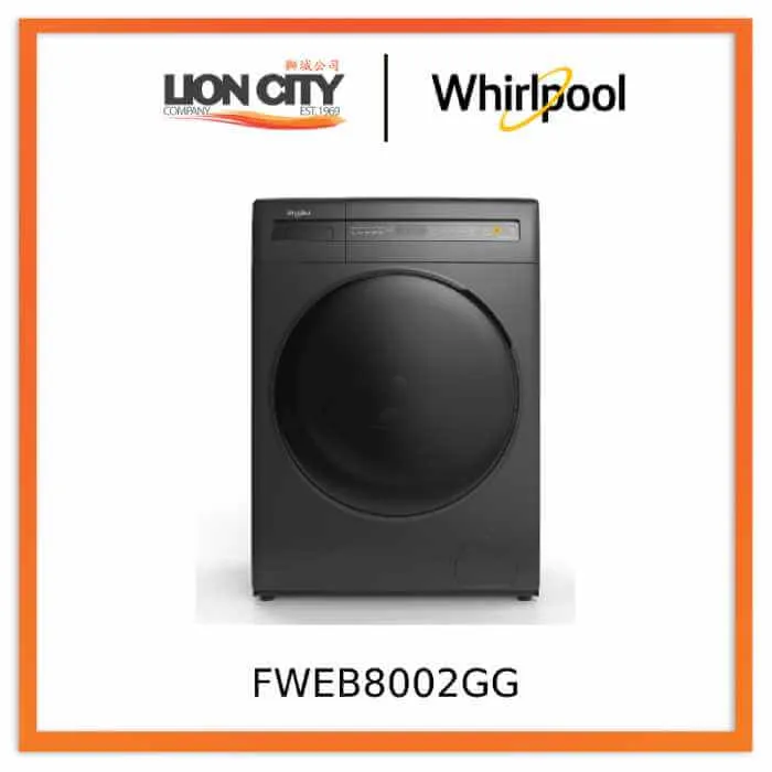 Whirlpool FWEB8002GG SaniCare 8kg Front Load Washer, 1200rpm (Grey)