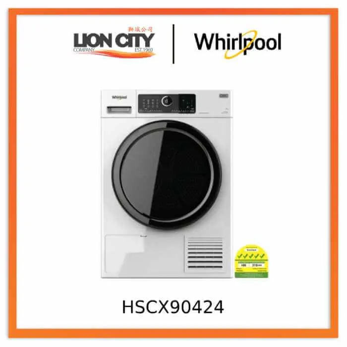 Whirlpool Hscx90424 9kg Heat-pump Dryer (5 Ticks)