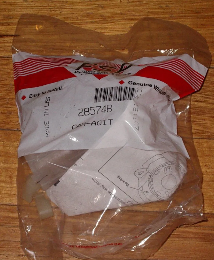 Whirlpool Long Agitator Cam & Dog Clutch for Large Auto Washers. Part # WA285748
