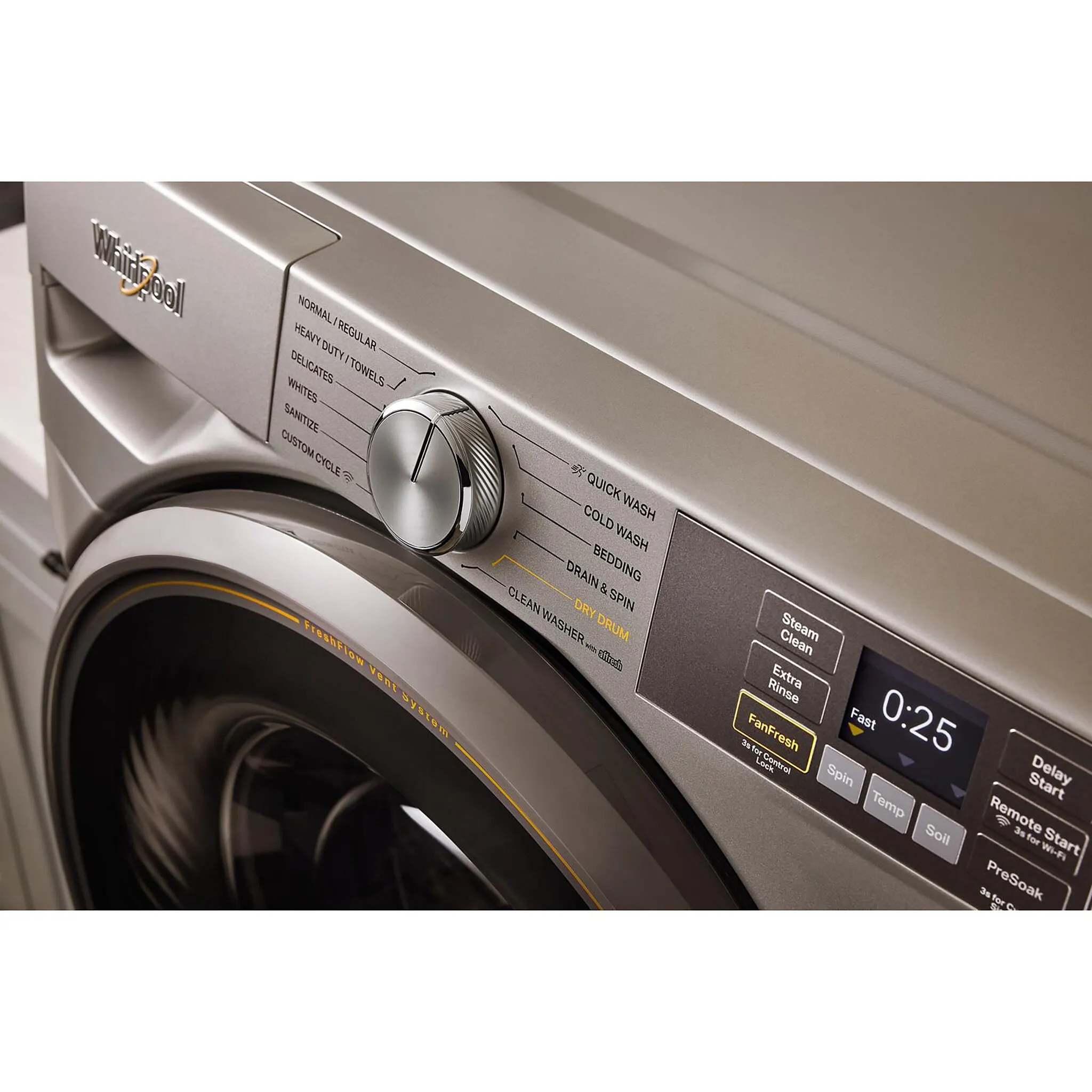 Whirlpool Radiant Silver Front-Load Washer with FreshFlow Vent System (5.2 Cu.Ft.) - WFW5720RR