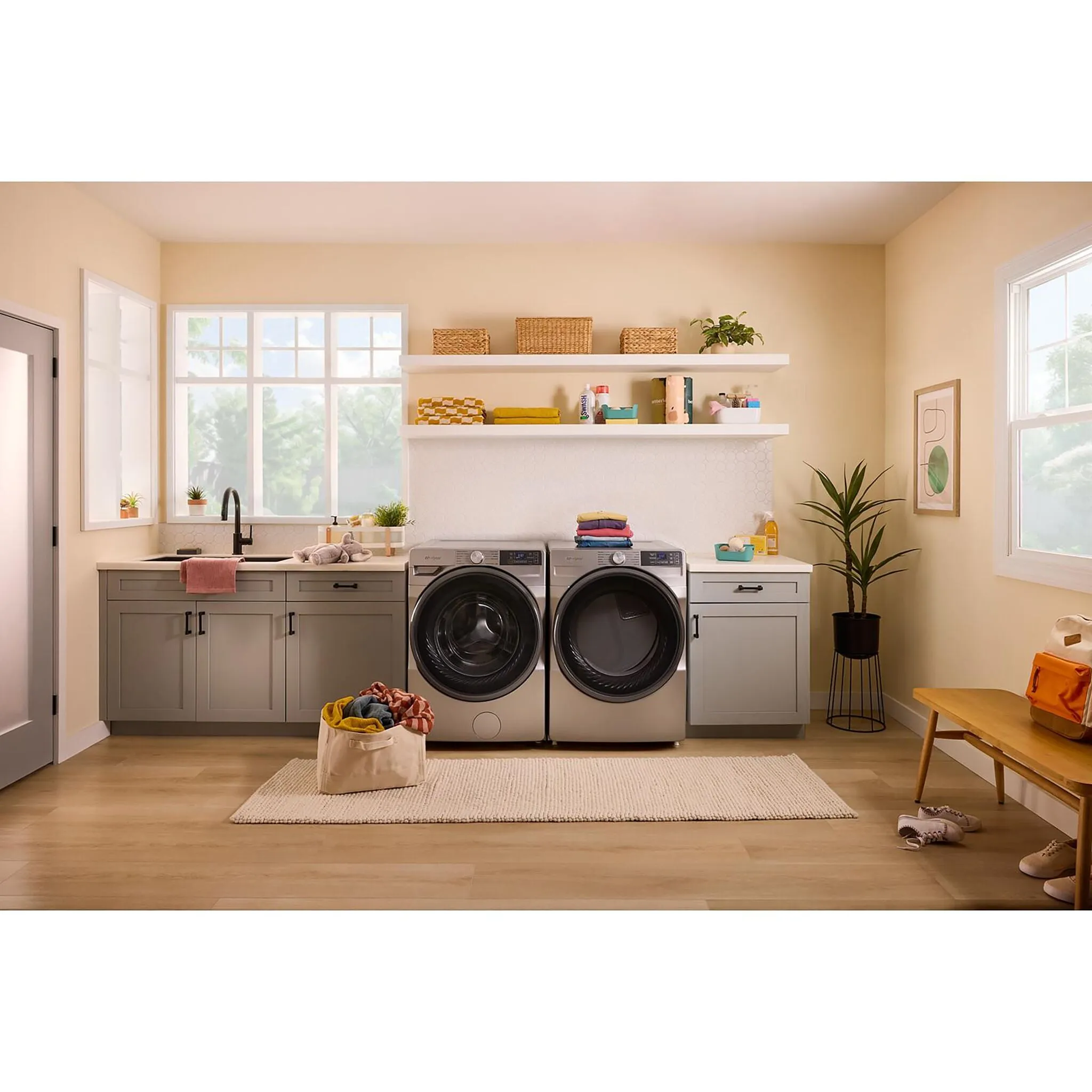 Whirlpool Radiant Silver Front-Load Washer with FreshFlow Vent System (5.2 Cu.Ft.) - WFW5720RR