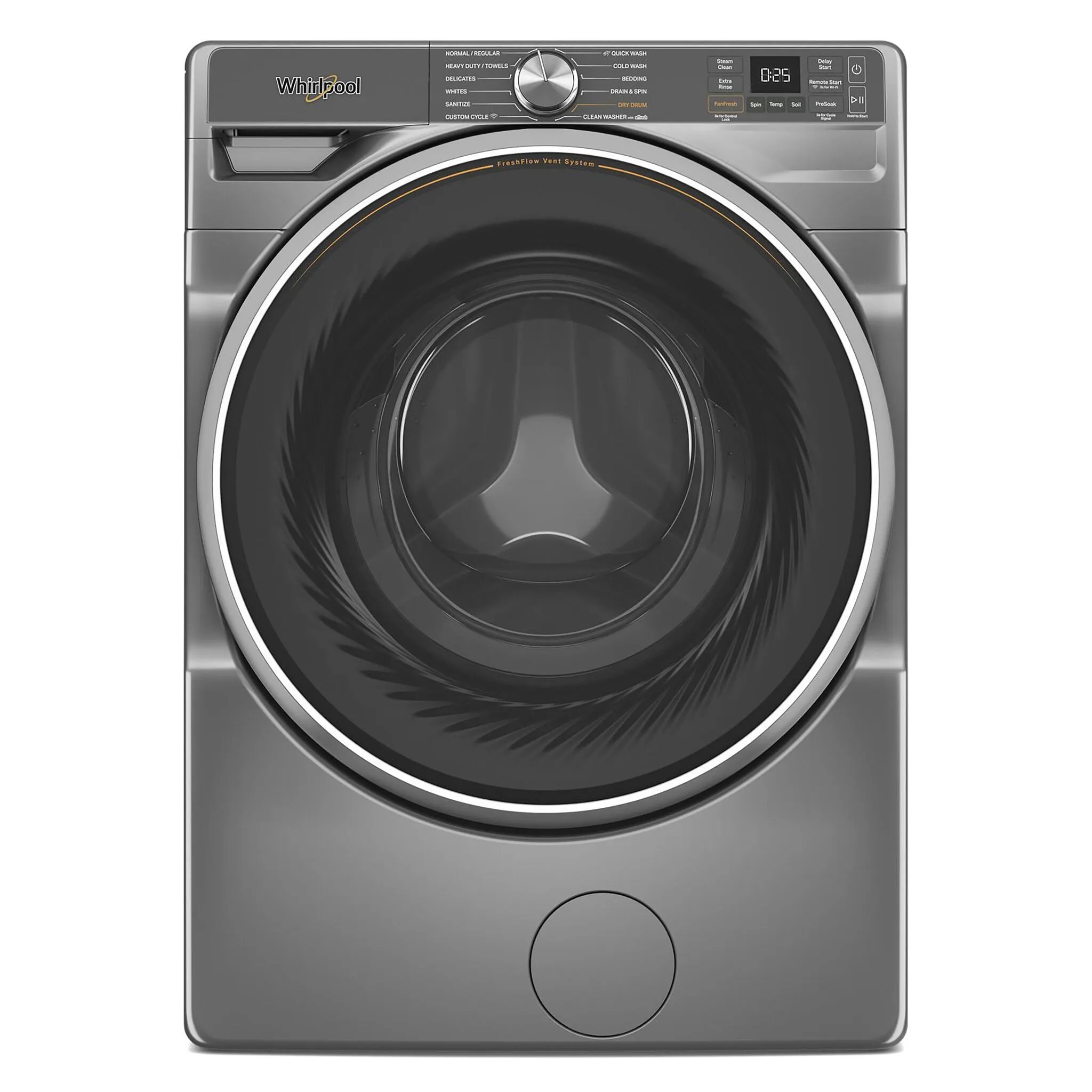 Whirlpool Radiant Silver Front-Load Washer with FreshFlow Vent System (5.8 Cu.Ft.) - WFW6720RR
