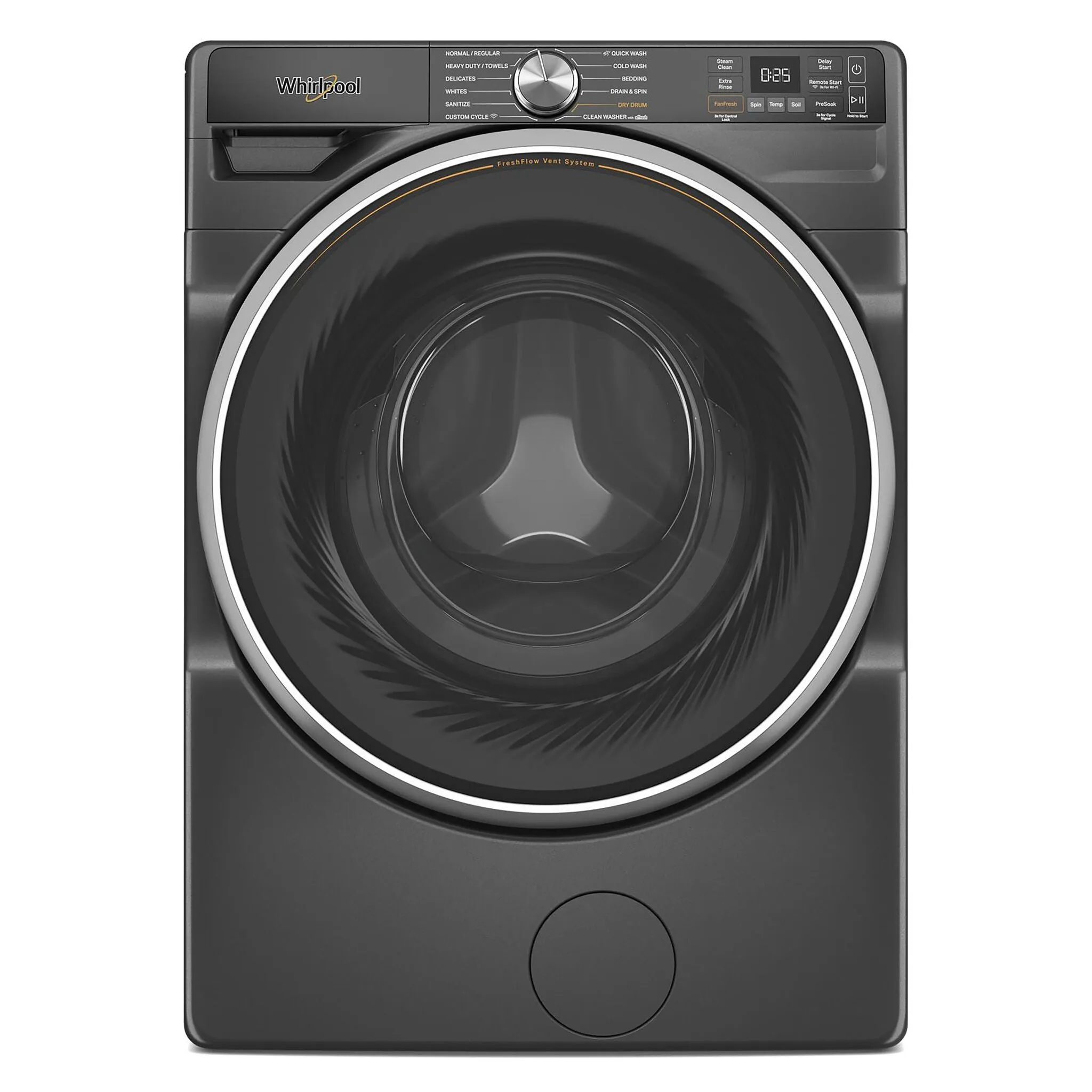 Whirlpool Volcano Black Front-Load Washer with FreshFlow Vent System (5.2 Cu.Ft.) - WFW5720RU