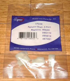 Whirlpool Washer Agitator Clutch Drive Dogs (Pkt 4) # LP338, WA338