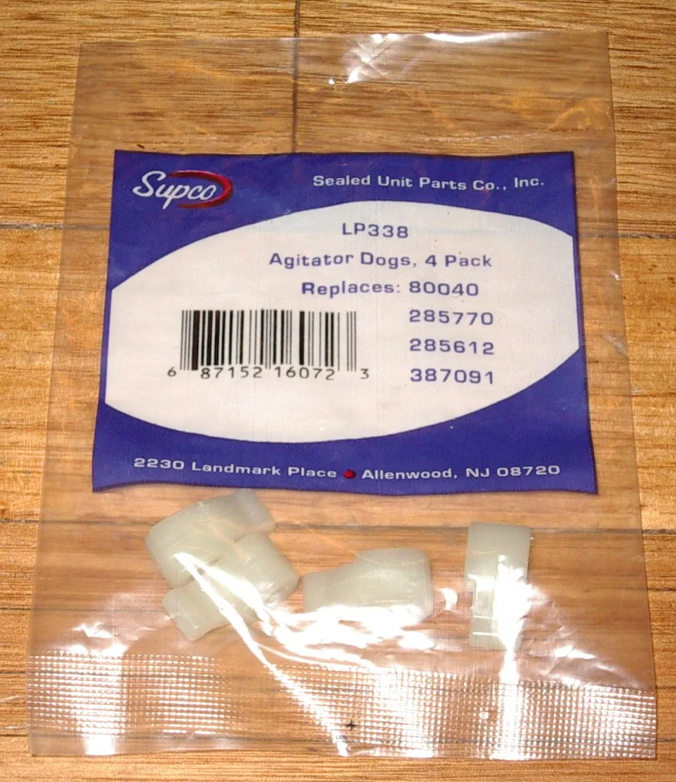 Whirlpool Washer Agitator Clutch Drive Dogs (Pkt 4) # LP338, WA338