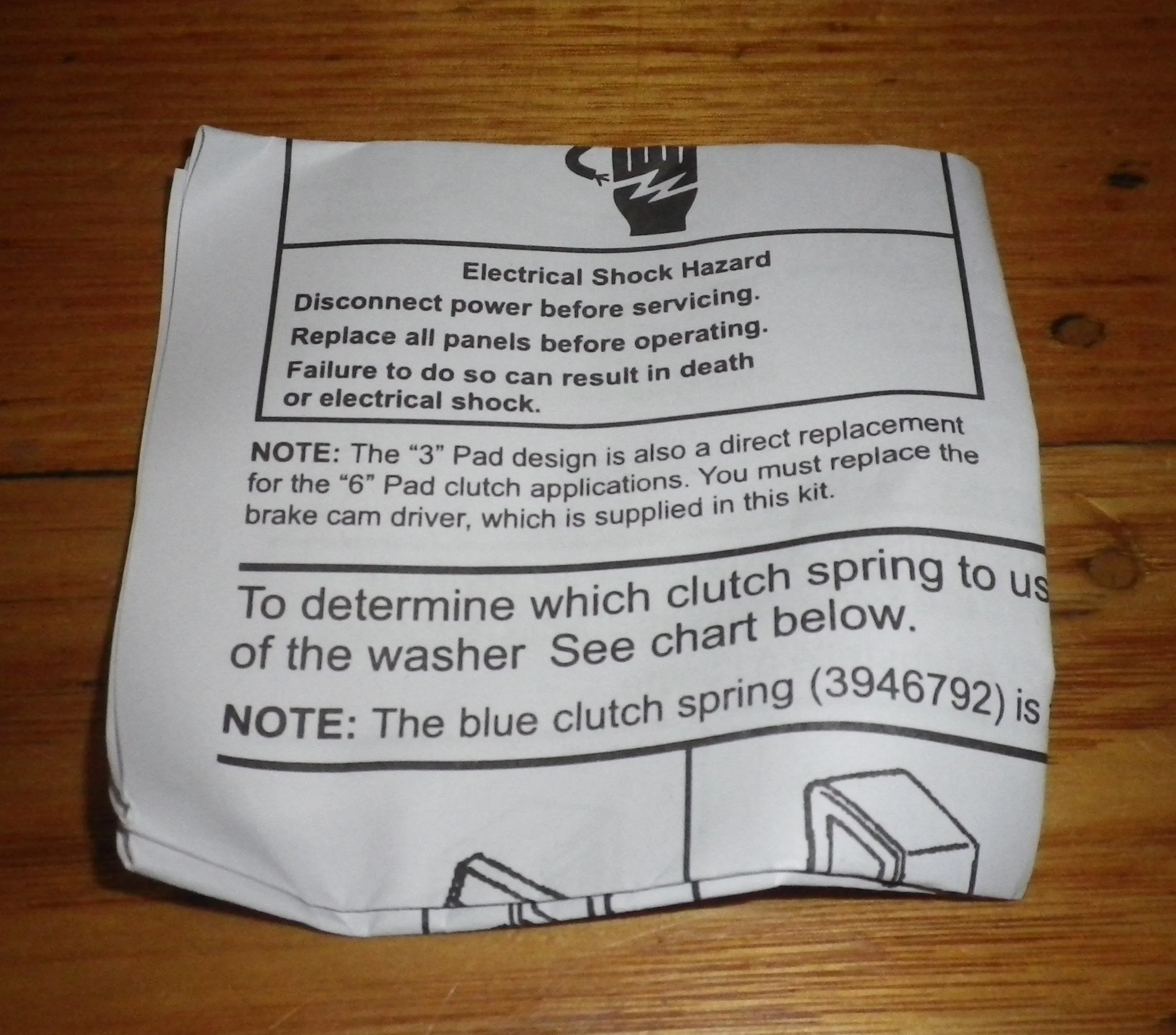 Whirlpool Washing Machine Compatible Clutch & Lining Kit - Part # WA285785A