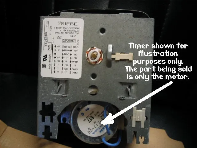 Whirlpool Washing Machine Timer Motor - Part # WA3952433M