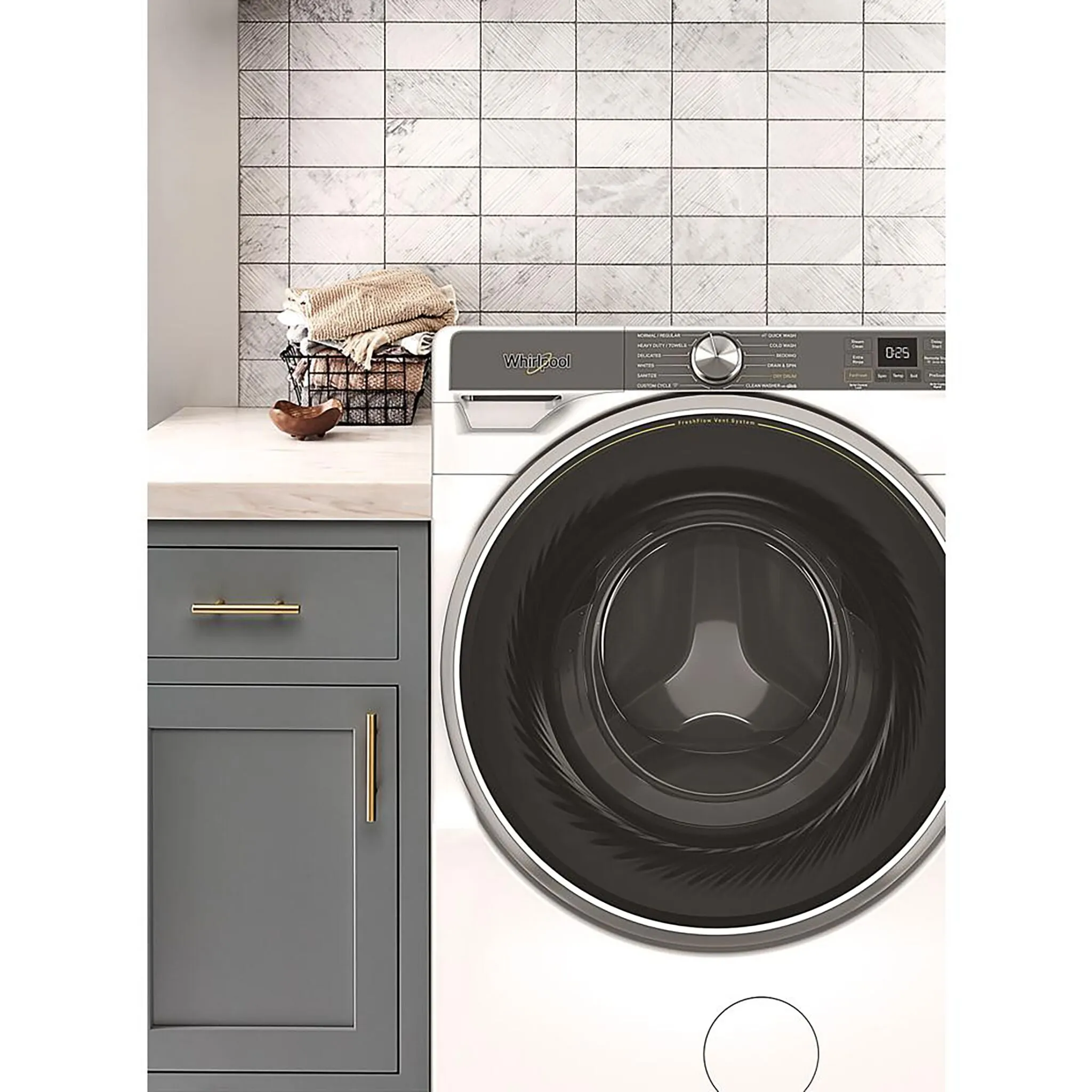 Whirlpool White Front-Load Washer with FreshFlow Vent System (5.8 Cu.Ft.) - WFW6720RW