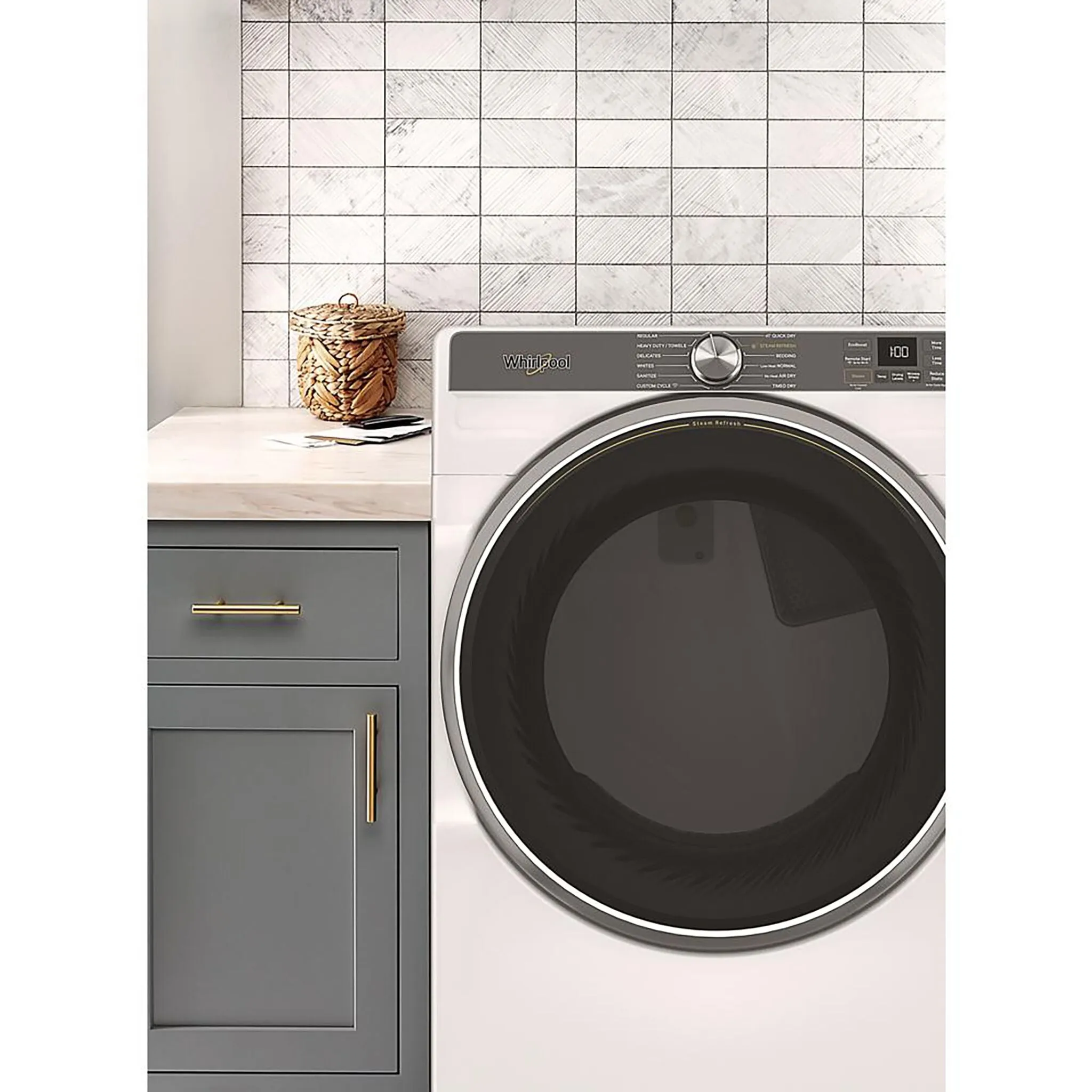 Whirlpool White Gas Dryer with Wrinkle Shield (7.4 Cu.Ft.) - WGD6720RW