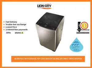 WHIRLPOOL WVTD1050AHG TOP LOAD WASHER (10.5KG) ZEN DIRECT DRIVE INVERTER