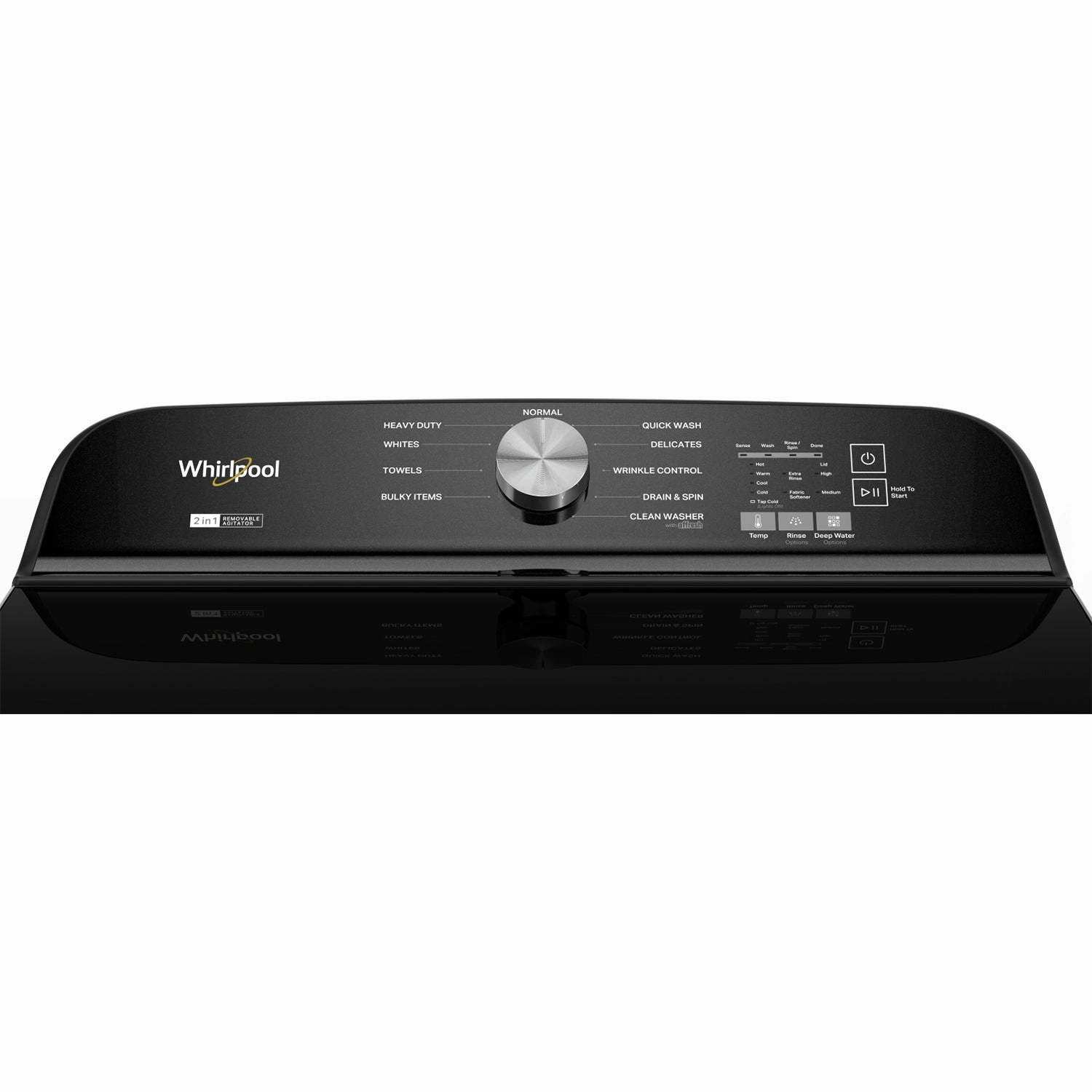 Whirlpool Volcano Black Top Load Washer (6.1 Cu Ft) & Volcano Black Gas Dryer (7.00 Cu Ft) - WTW6157PB/WGD6150PB