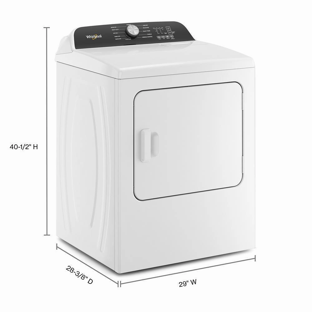 Whirlpool WED500CMW 7.0 Cu. Ft. Long Vent Electric Moisture Sensing Dryer