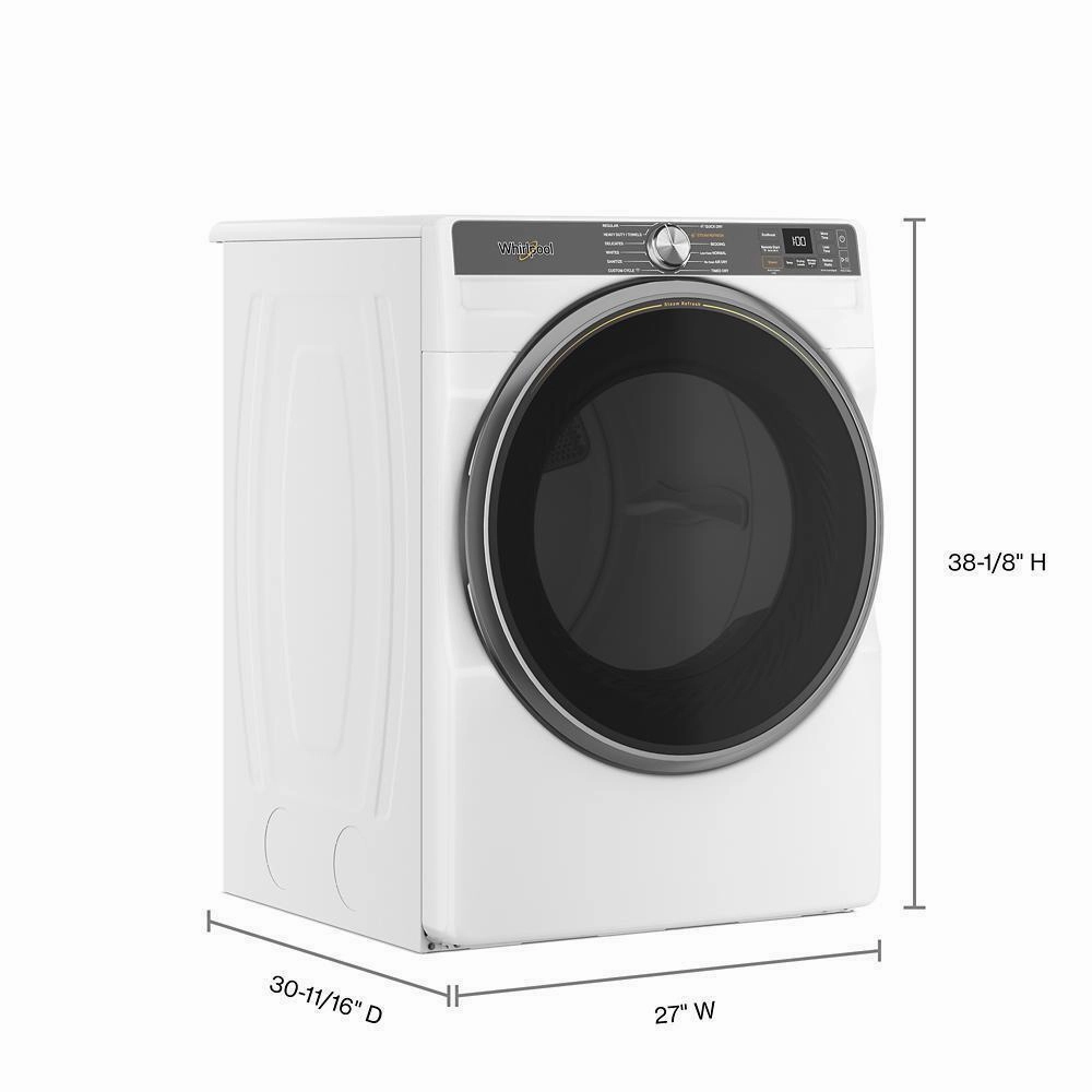 Whirlpool WED6720RW 7.4 Cu. Ft. Smart Front Load Energy Star Electric Dryer With Steam Capabilities
