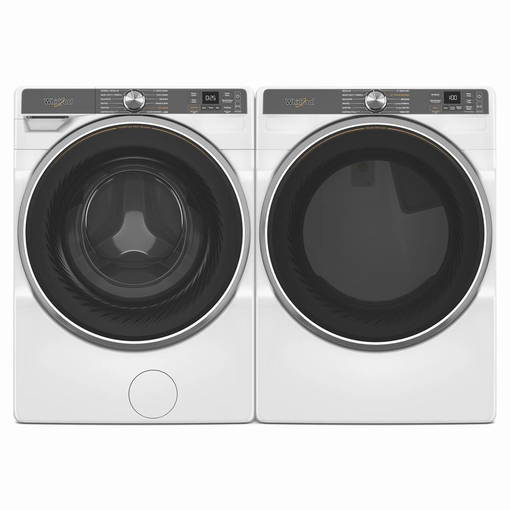 Whirlpool WGD6720RW 7.4 Cu. Ft. Smart Front Load Energy Star Gas Dryer With Steam Capabilities