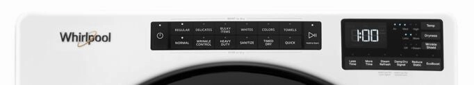 Whirlpool White Electric Dryer with Wrinkle Shield and Steam (7.4 cu. ft.) - YWED6605MW