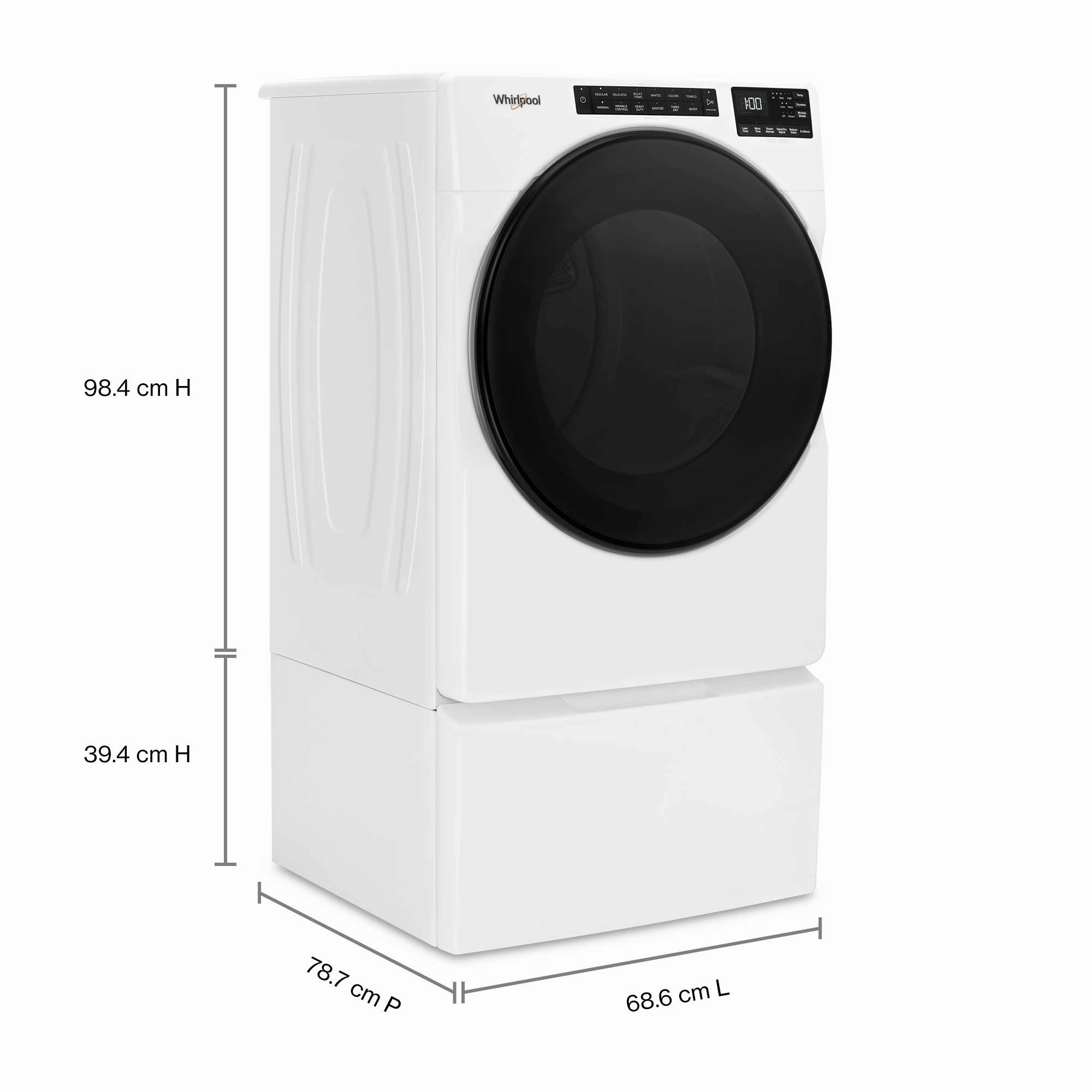 Whirlpool White Electric Dryer with Wrinkle Shield and Steam (7.4 cu. ft.) - YWED6605MW