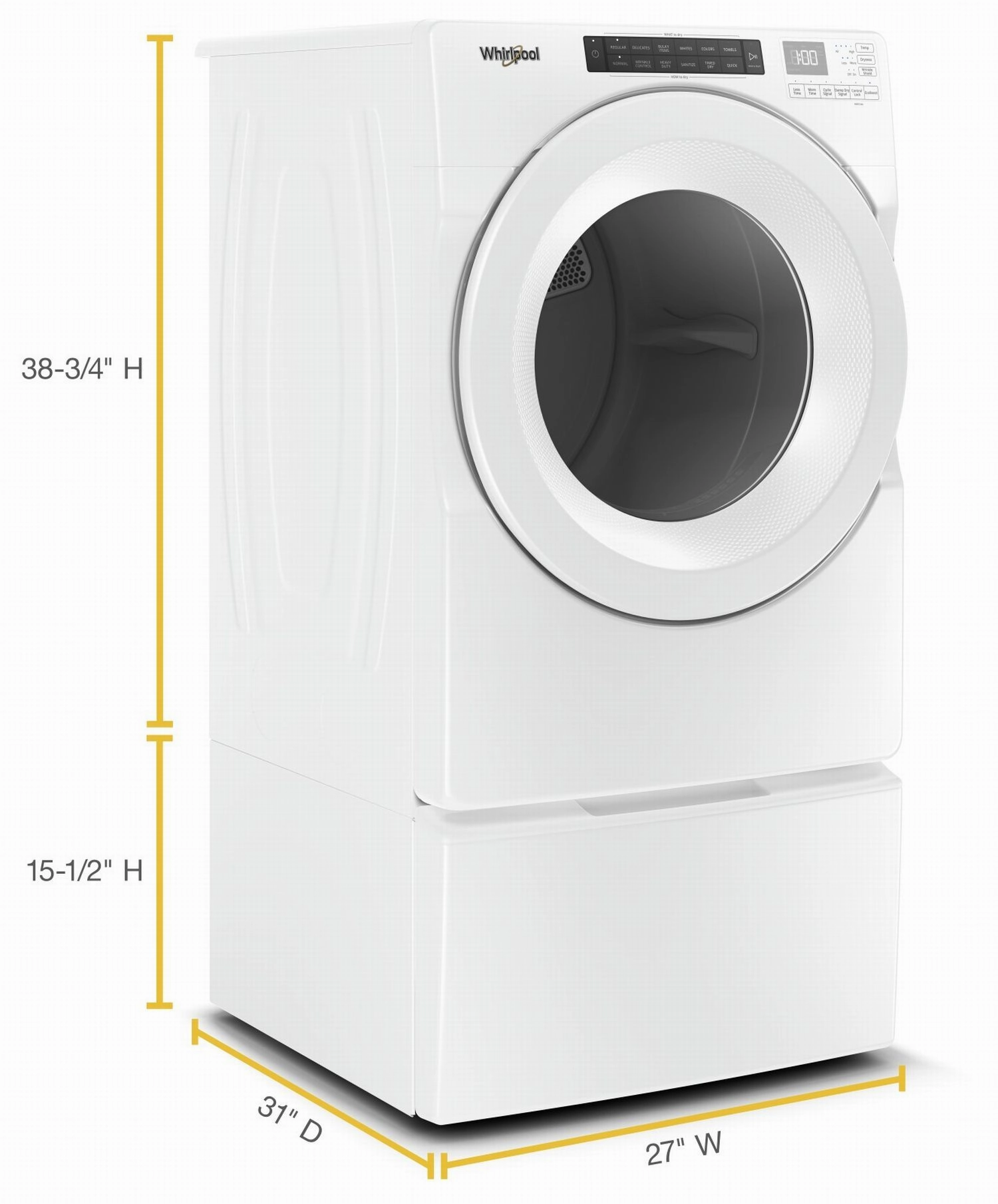 Whirlpool White Gas Dryer (7.4 Cu.Ft.) - WGD5620HW