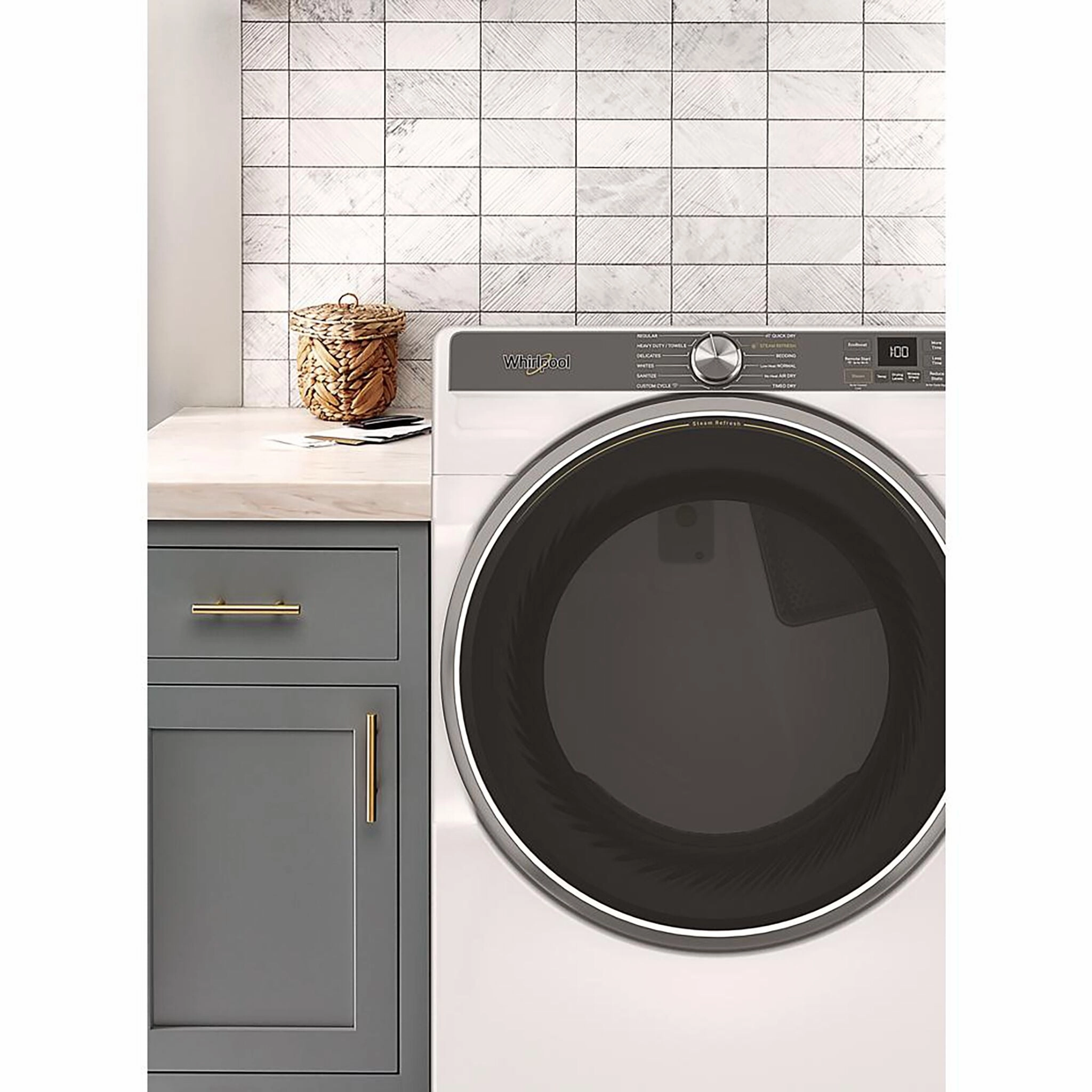Whirlpool White Gas Dryer with Wrinkle Shield (7.4 Cu.Ft.) - WGD6720RW