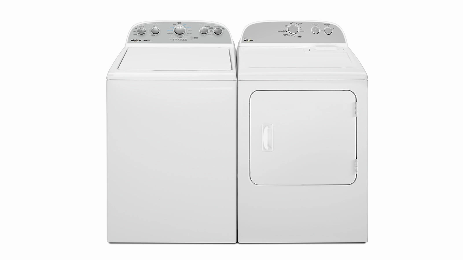 Whirlpool White Top Load Washer (4.4 Cu Ft) & White Electric Dryer (7.0 Cu.Ft.) - WTW4957PW/YWED4815EW