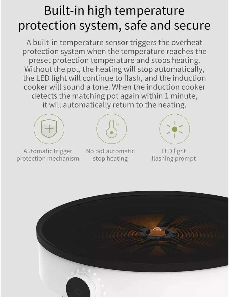 Xiaomi Induction Cooker Lite, 1.5Lit, 2100Watts, 3Speeds, Black